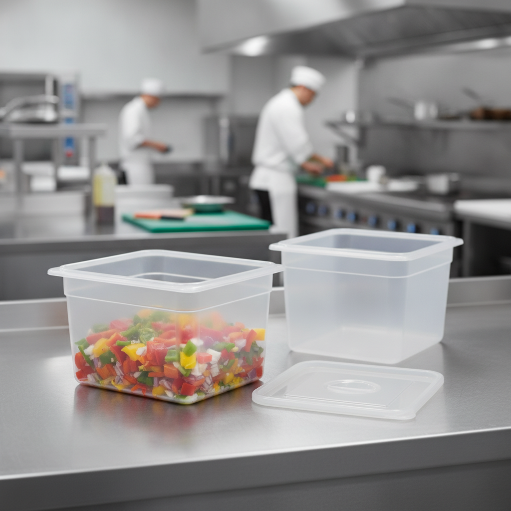 Polypropylene Food Storage Container 1/2 GN 200mm for Professional Kitchens