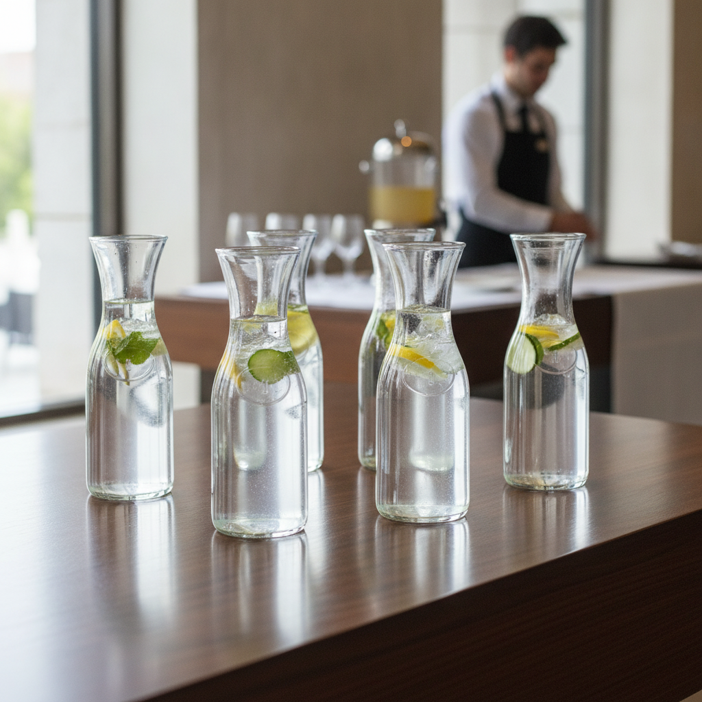 Soda Lime Carafe 1L for Buffets (Pack of 6)