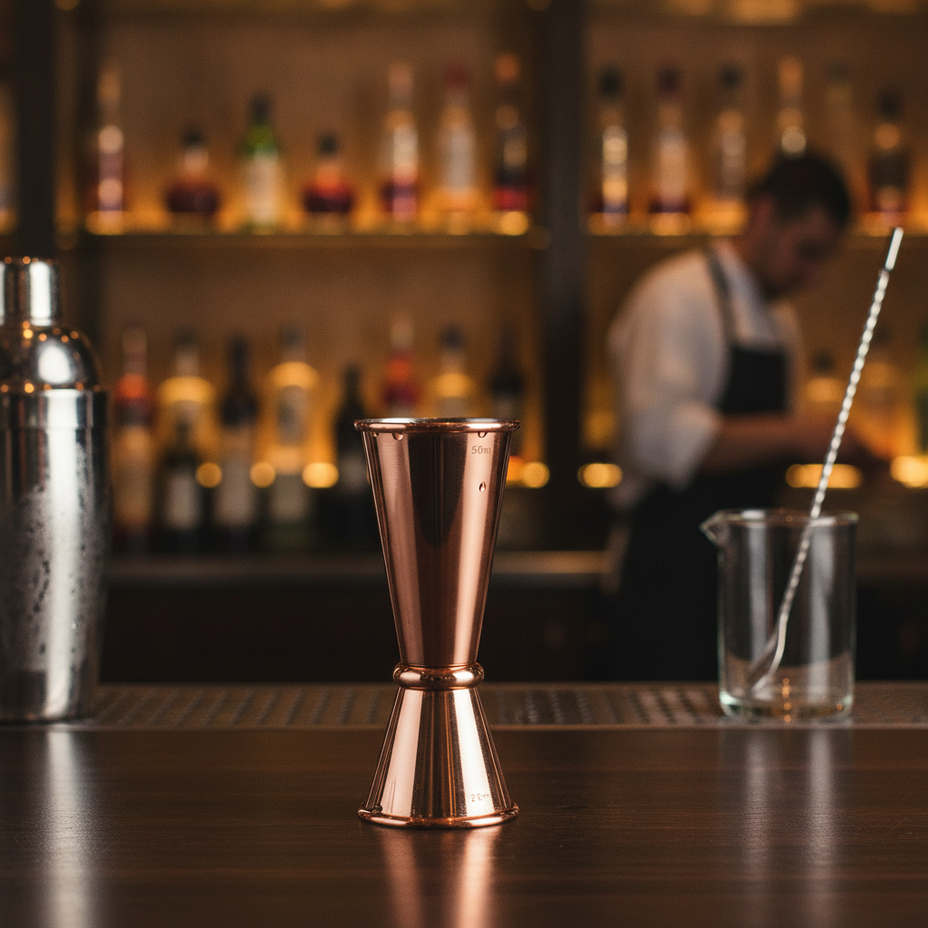 Copper-Plated Double-Ended Jigger 50ml for Cocktail Making