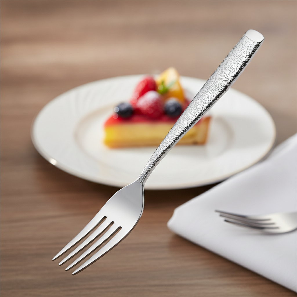 Stainless Steel Cake Fork for Delicate Pastries (Pack of 12)