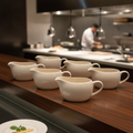 Stoneware Ivory Sauce Boat 350ml for Cafés & Restaurants (Pack of 6)
