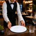 Porcelain Service Plates 330mm for Elegant Dining (Pack of 6)