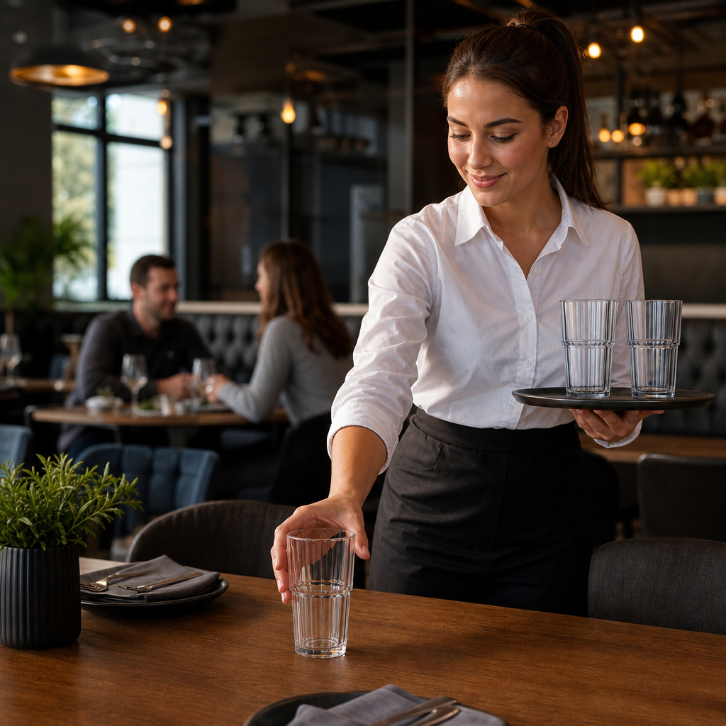 Clear Glass Stacking Tumblers 320ml for Bars & Pubs (Pack of 24)
