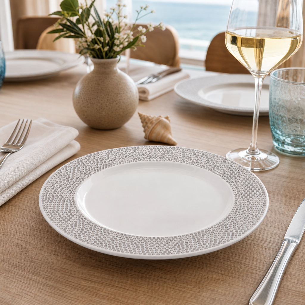 Shale Plates 170mm Grey Vitrified Ceramic for Coastal-Inspired Dining (Pack of 12)