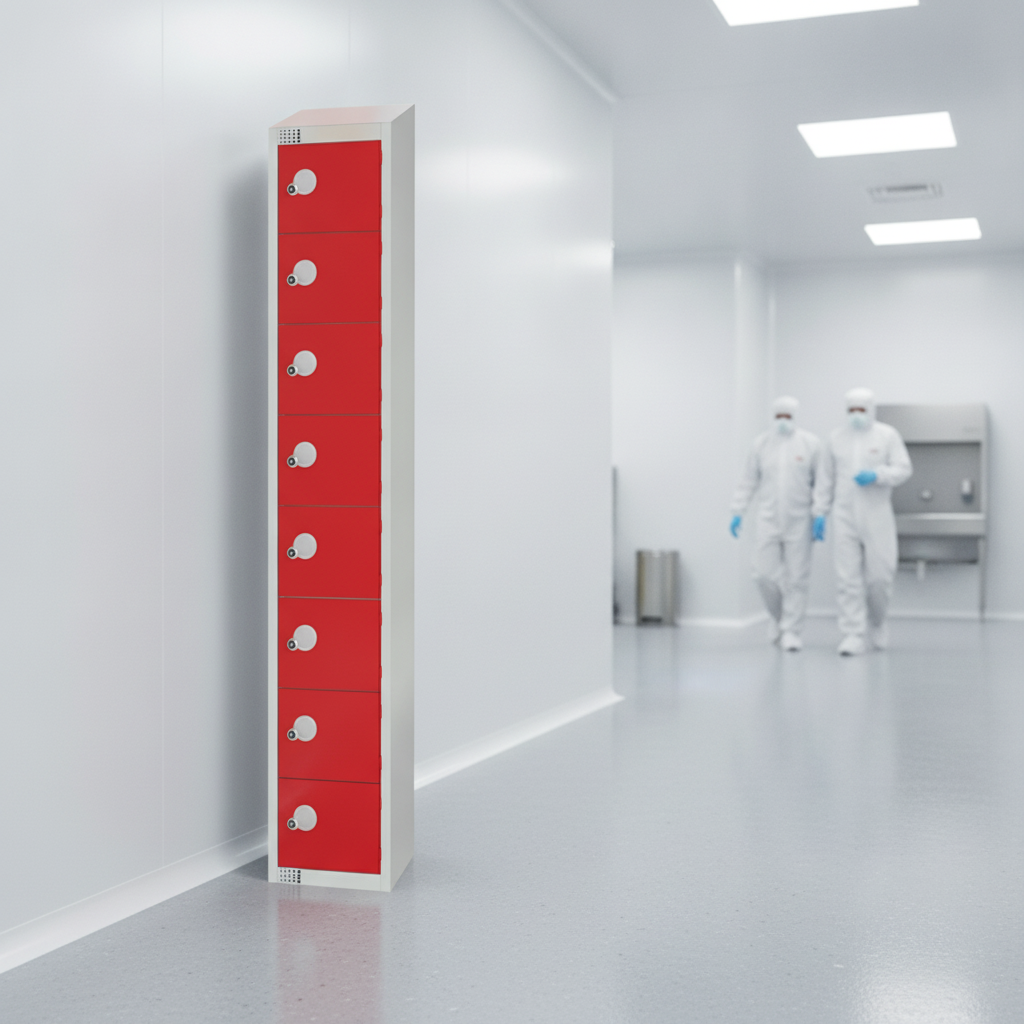 Powder Coated Steel Lockers 450mm Deep for Hygiene-Critical Environments