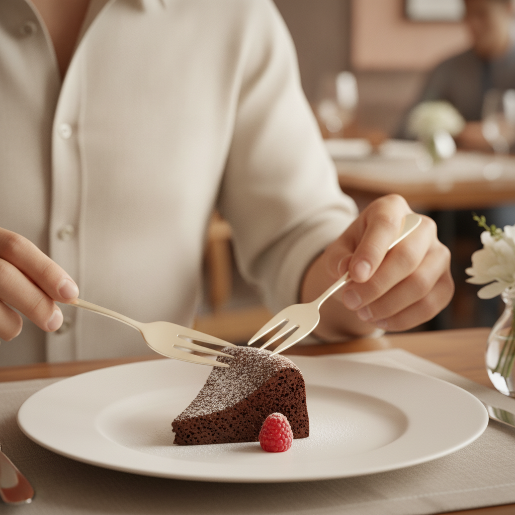 18/0 Stainless Steel Cake Forks for Elegant Dining (Pack of 12)