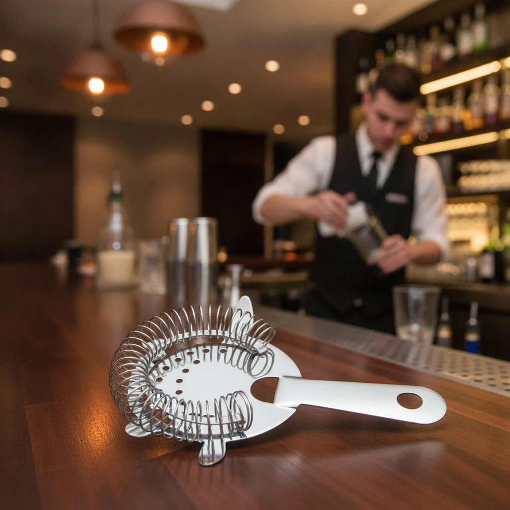 Stainless Steel Hawthorne Strainer 150mm for Cocktail Making