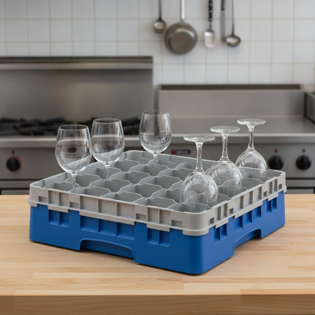 Polypropylene Blue Camrack 25 Compartment Rack for Safe Transport