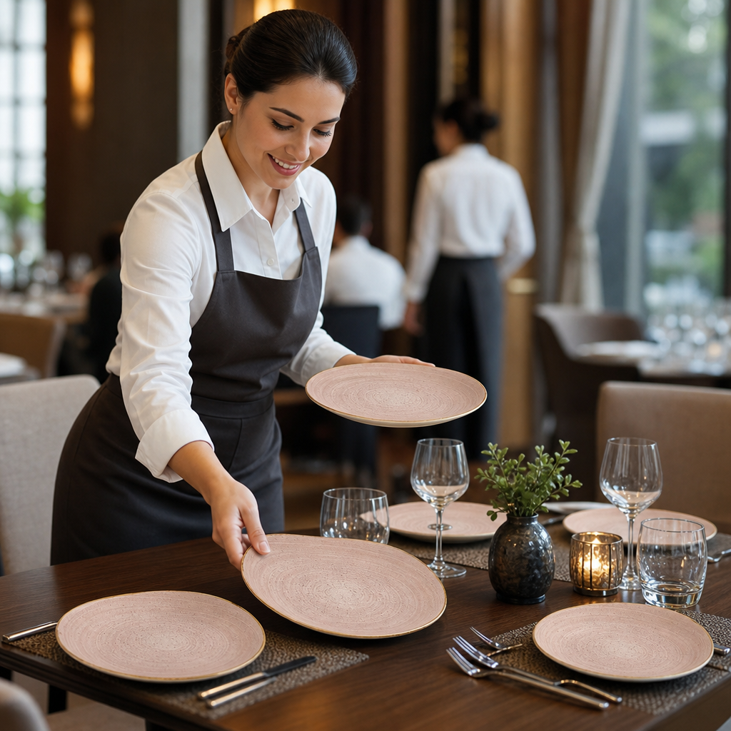 Plates 229mm Vitrified Ceramic for Dining Tables (Pack of 12)