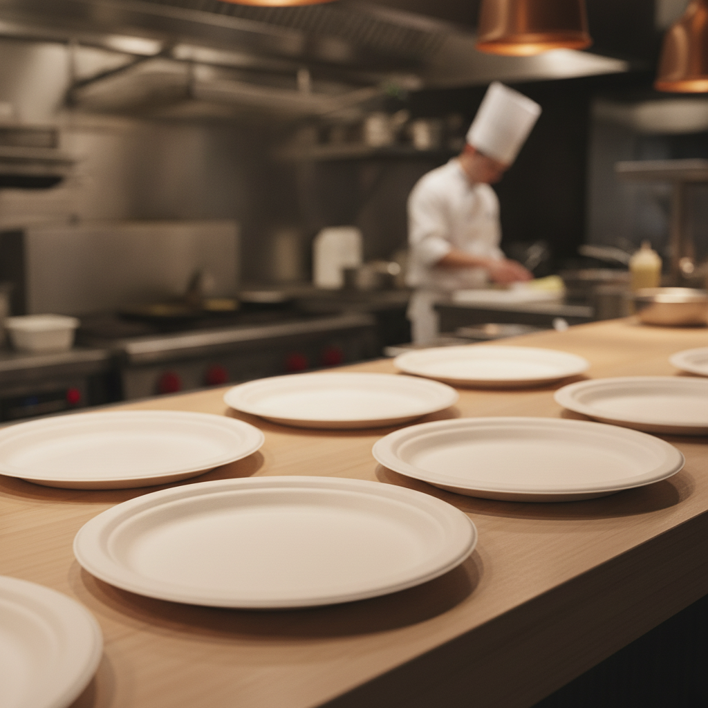 Bagasse Oval Plates 198x263mm for Food Markets & Festivals (Pack of 50)