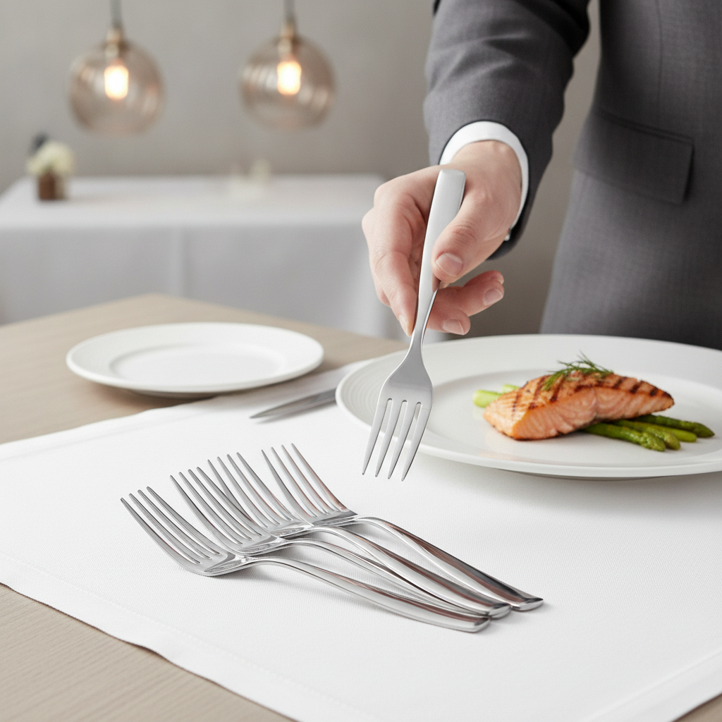 18/10 Stainless Steel Table Forks for Modern Dining (Pack of 12)