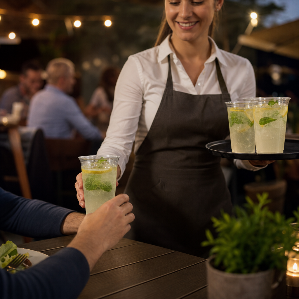 rPET Clear Pint to Brim Cups 570ml for Outdoor Events (Pack of 1000)