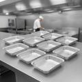 Aluminium Foil Shallow Containers 1580ml for Takeaway Service (Pack of 200)