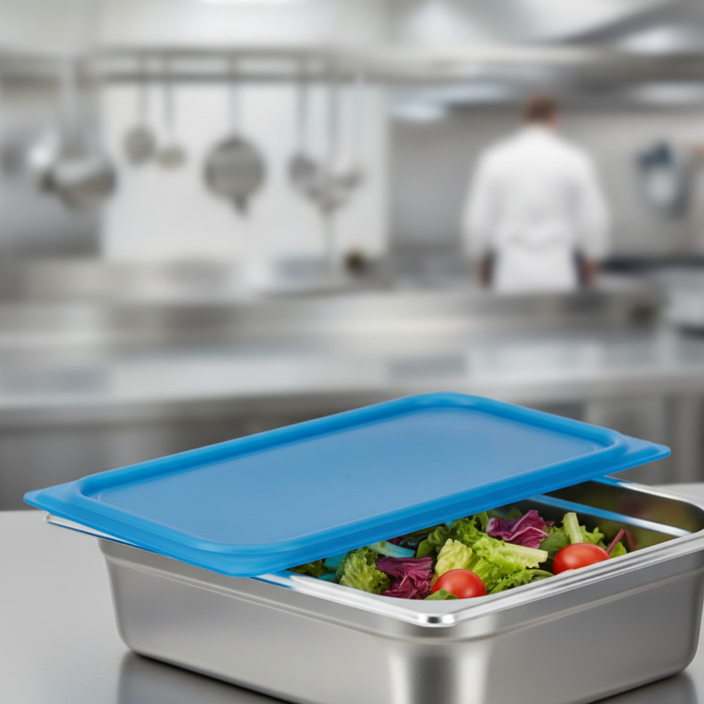 Polypropylene Seal Lid Blue 1/3 GN for Food Storage