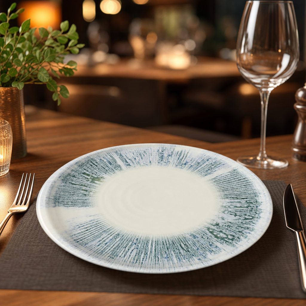 Walled Plates 210mm Vitrified Ceramic for Everyday Service (Pack of 6)