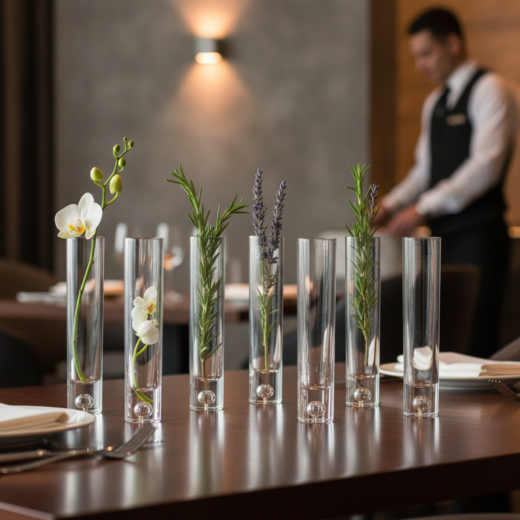 Polycarbonate Bud Vases 185ml for Stylish Table Settings (Pack of 6)