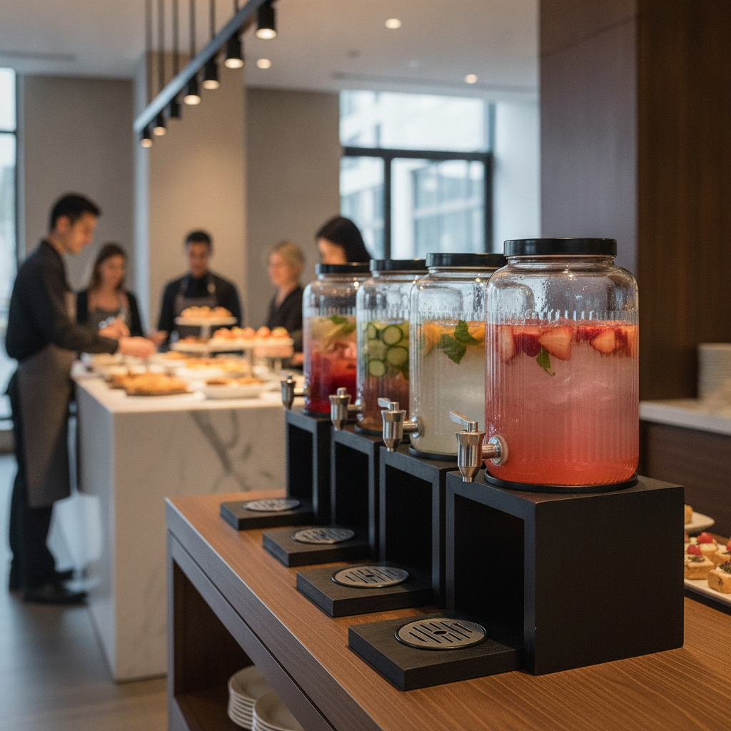 Glass Beverage Dispenser 3.8L for Events & Buffets