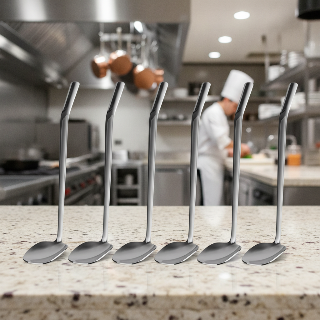 18/8 Stainless Steel Serving Spoons 135mm for Home & Professional Use (Pack of 6)