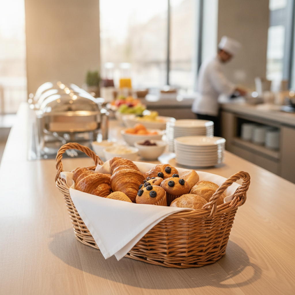 Wicker Large Oval Table Basket 295mm for Breakfast Buffets