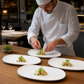 Organic Oblong Plates 300x150mm White Vitrified Ceramic for Modern Hospitality (Pack of 12)