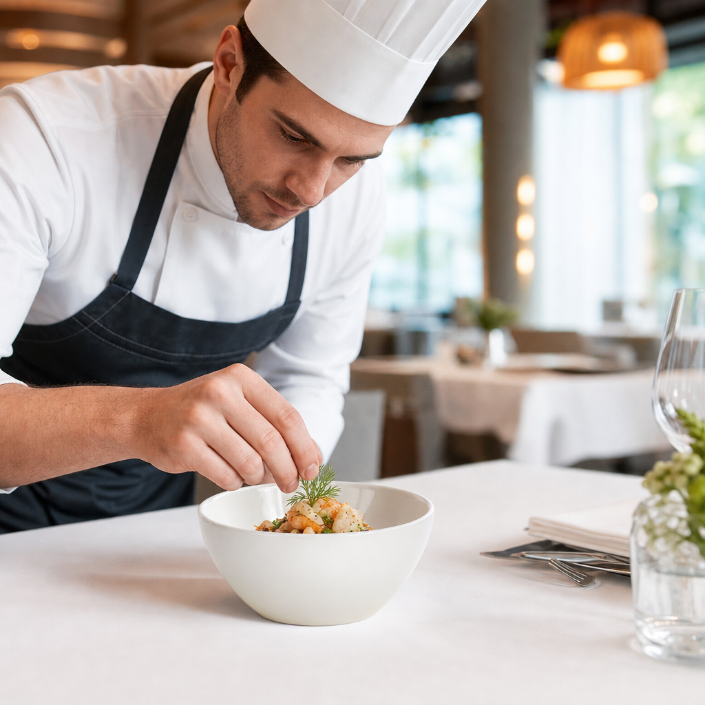 Bowls 100mm White Porcelain for Fine Dining (Pack of 12)