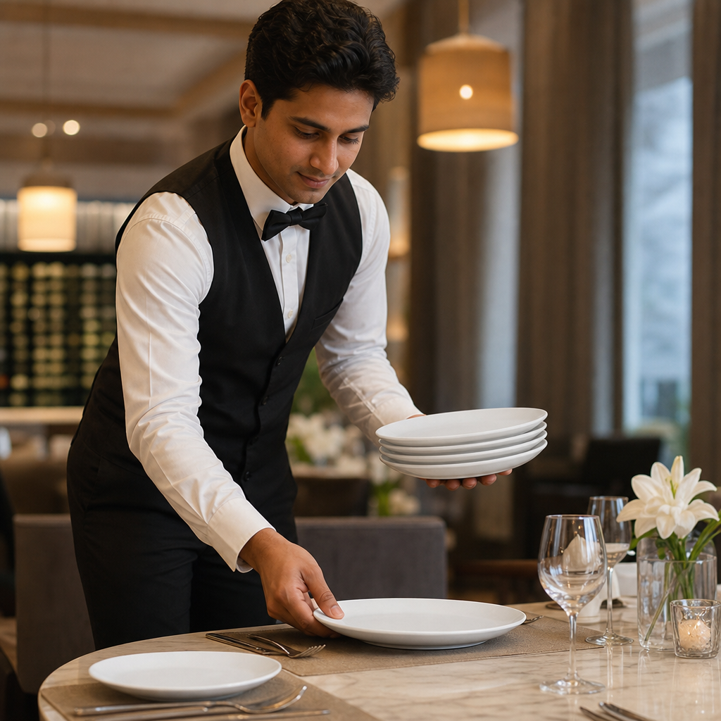 Plates 210mm White Vitrified Ceramic for Elegant Dining (Pack of 12)