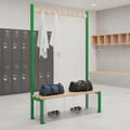 Powder Coated Steel Single-Sided Island Seating for Changing Rooms