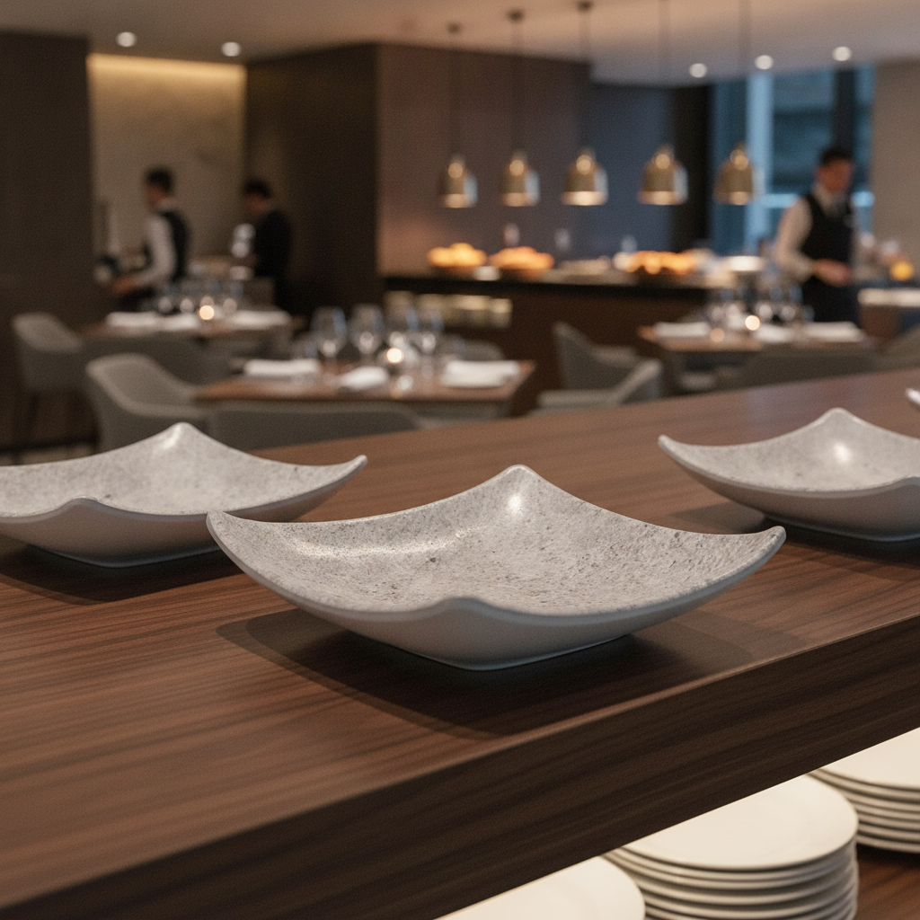 Melamine Grey Dish 40ml for Buffets & Catering
