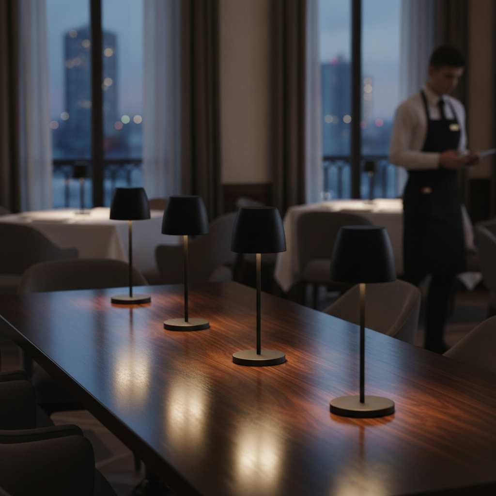 Die Cast Aluminium Cordless LED Table Lamp 300mm for Indoor & Outdoor Use (Pack of 6)