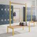 Powder Coated Steel Double-sided Island Seating for Schools & Gyms (1200mm)
