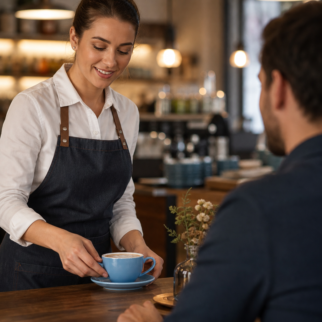 Stoneware Cafe Coffee Cups 230ml for Busy Cafés (Pack of 12)