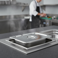 201 Stainless Steel Notched Lid for 1/3 Gastronorm Trays