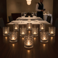 Soda Lime Art Nightlight Holders 74mm for Dining Areas (Pack of 12)