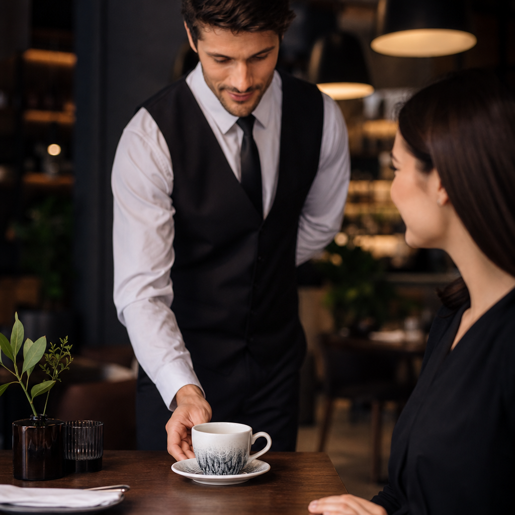 Cups 100ml Black Ceramic for Coffee Service (Pack of 12)