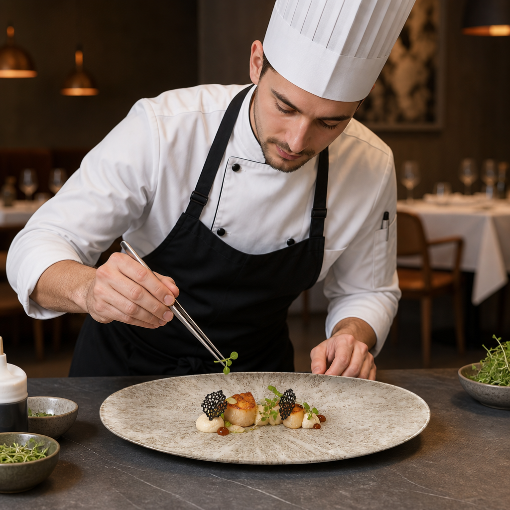 Chefs Plates Grey Vitrified Ceramic for Creative Plating (Pack of 6)