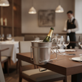 Stainless Steel Table-Mounted Wine and Champagne Bucket Holder 177mm for Restaurants & Bars