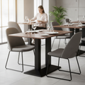 Walnut Rectangular Dining Table 1200x700mm for Indoor & Outdoor Use