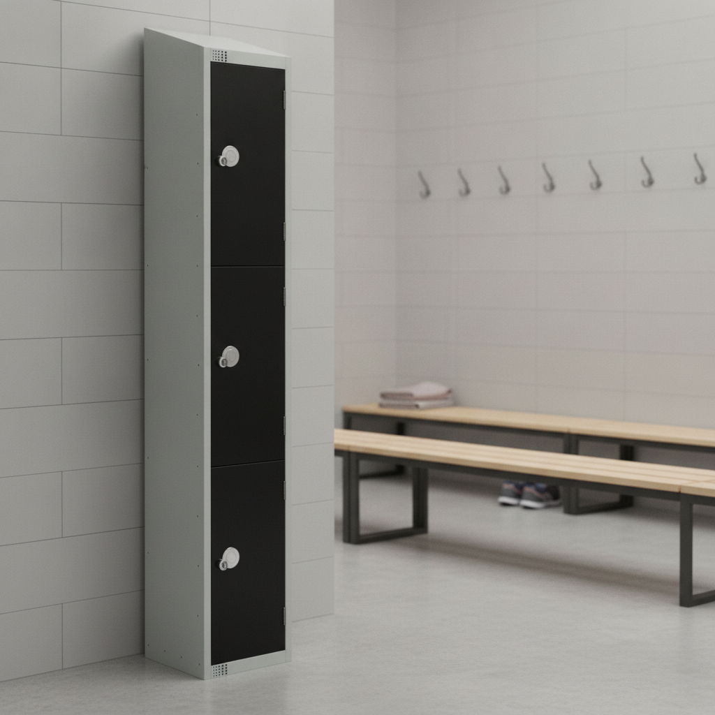 Powder Coated Steel Lockers 300mm Deep for Changing Rooms