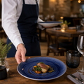 Coupe Plates Cobalt Vitrified Ceramic for Rustic Dining (Pack of 12)