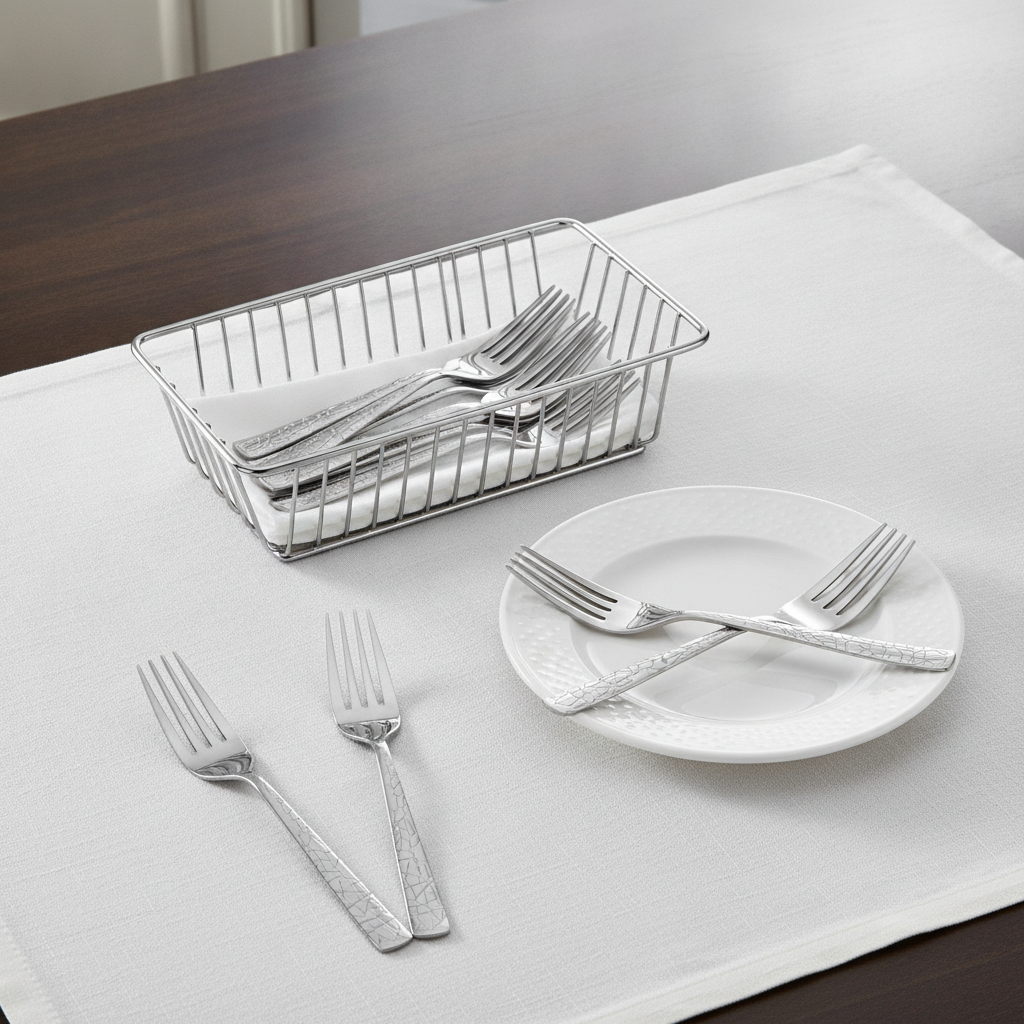 18/10 Stainless Steel Dessert Forks for Elegant Dining (Pack of 12)