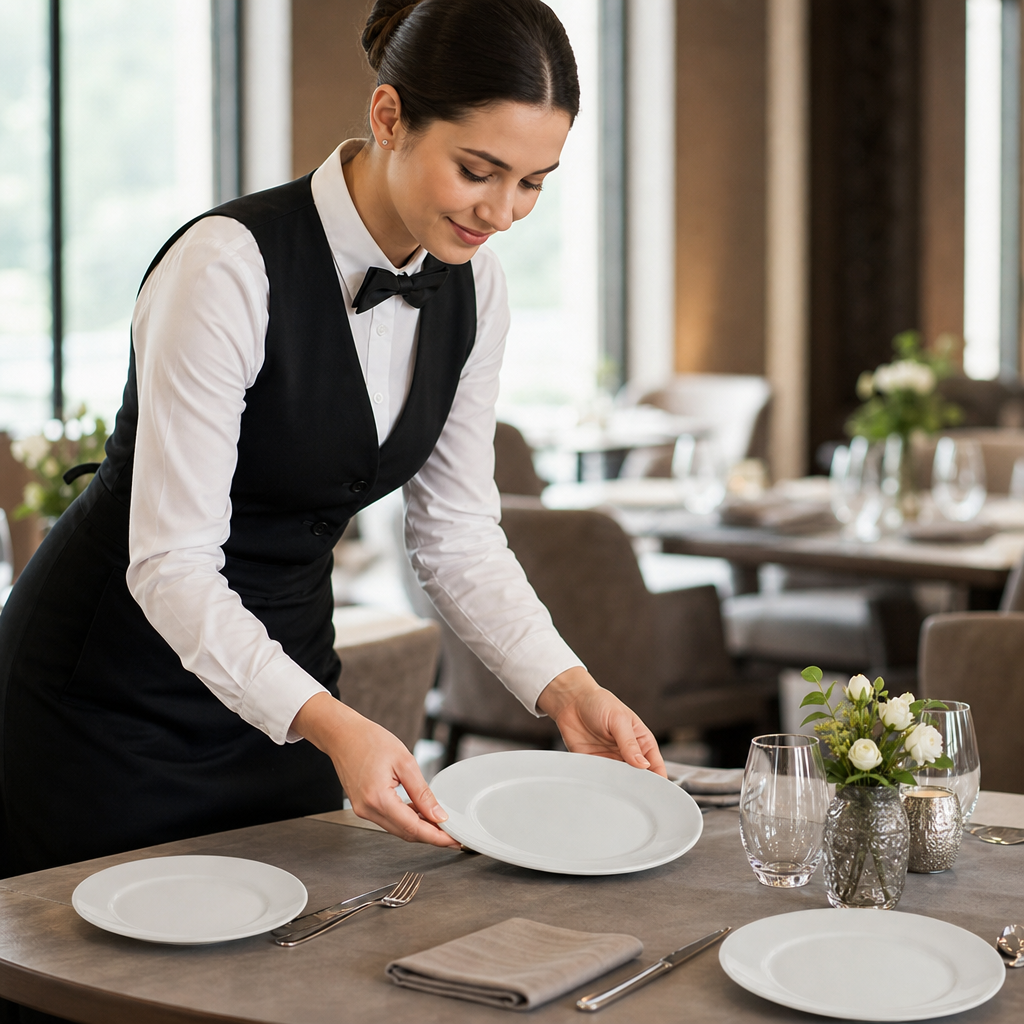 Elegant Plates 203mm White Porcelain for Banqueting (Pack of 36)