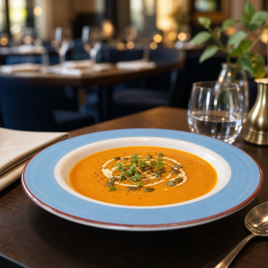 Steelite Rio Blue Soup Plates 215mm for Restaurants & Cafés - Pack of 24