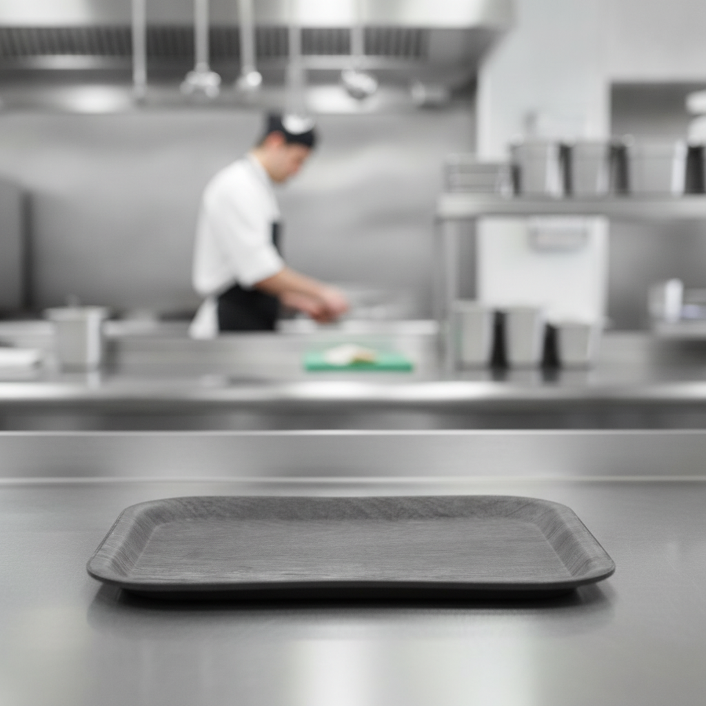 Polyester Non-Slip Rectangular Tray 360x460mm for Commercial Use