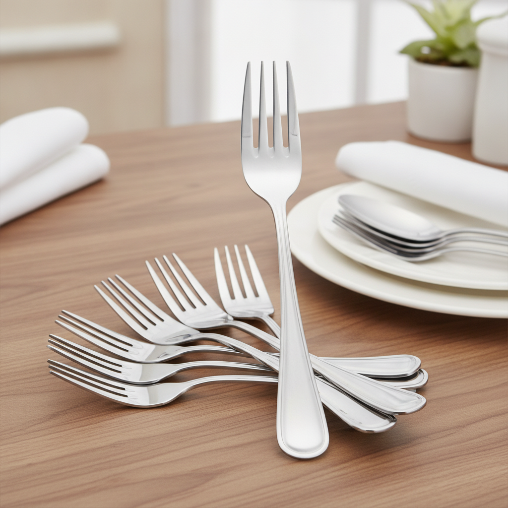 18/0 Stainless Steel Dessert Forks for Elegant Table Settings (Pack of 12)