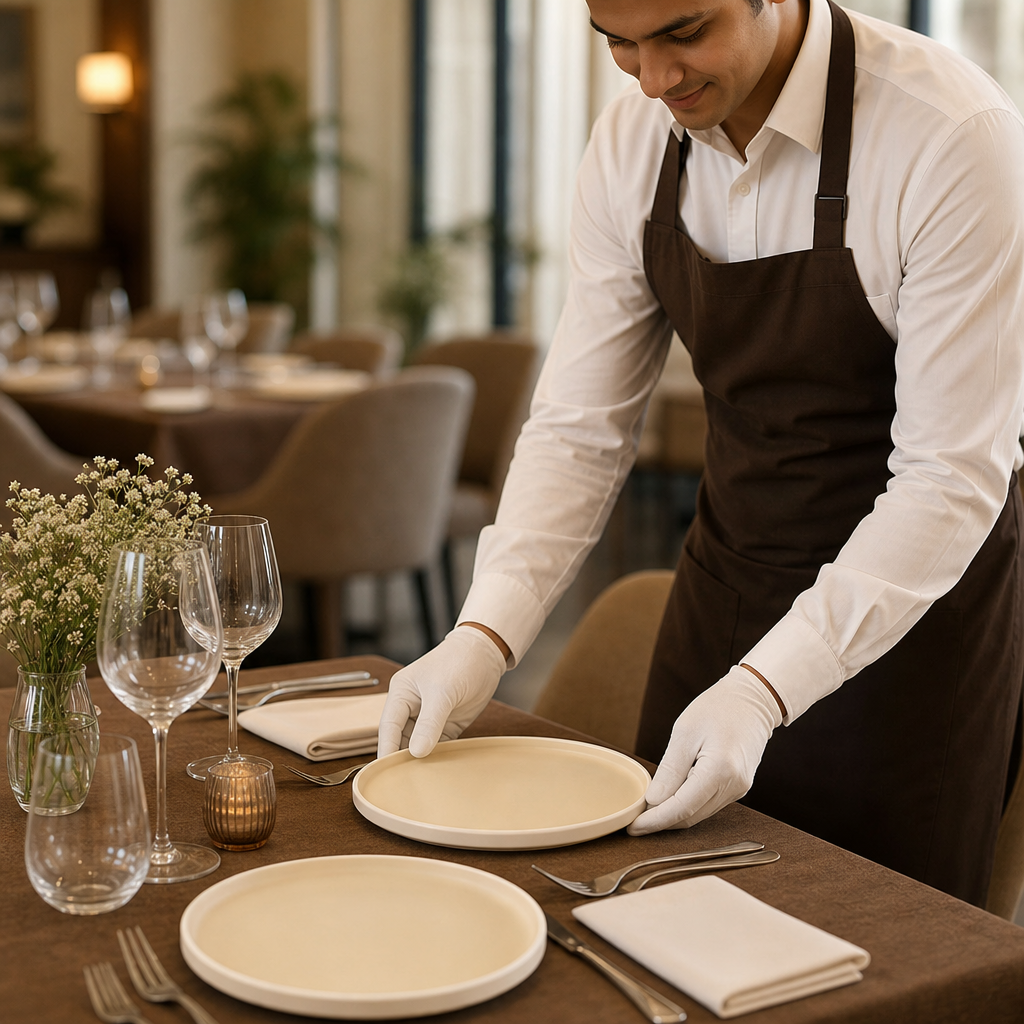 Vanilla Plates 265mm Vitrified Porcelain for Dining Rooms (Pack of 6)