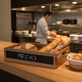 Acacia Wood Bread Crate with Chalkboard for Displaying Breads (1/1 GN)