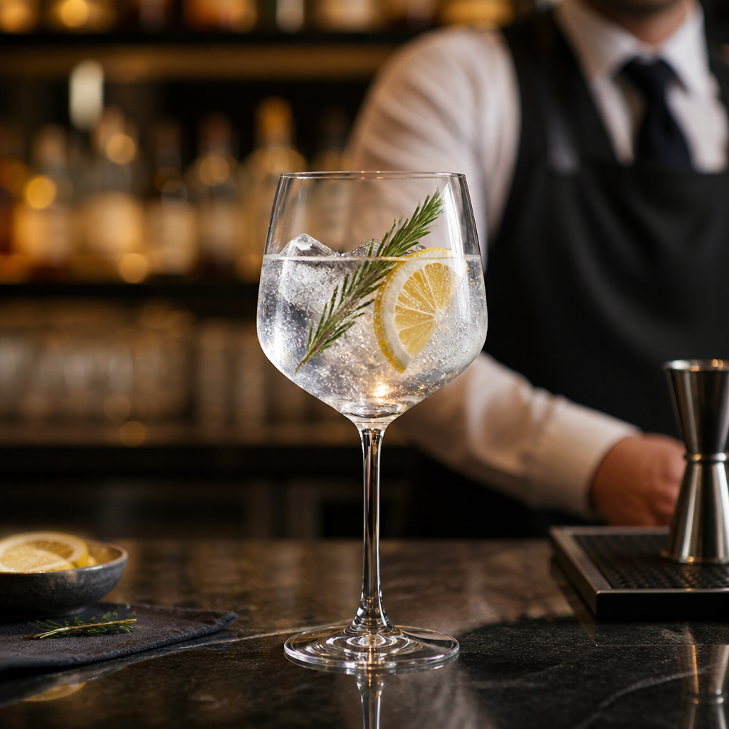 Glass Tall Stem Gin Glasses 650ml for Specialty Cocktails (Pack of 6)