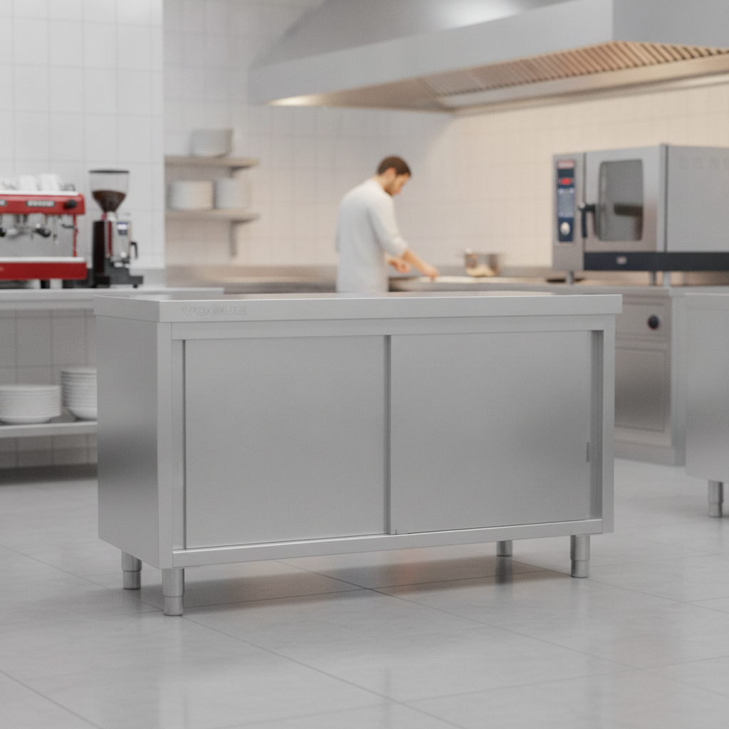 Stainless Steel Standing Floor Cupboard 900mm for Kitchen Storage