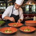 Spiced Round Bowl 239mm Orange Vitrified Ceramic for Catering (Pack of 12)