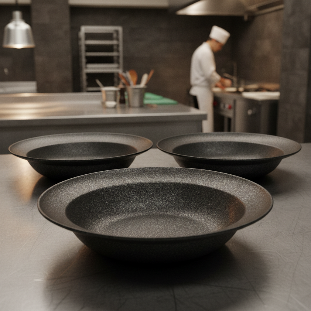 Aluminium Non-Stick Coated Serving Bowl 450mm for Catering Displays